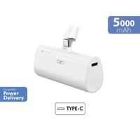 Powerbank 5000mAh USBC PD conector integrado blanco