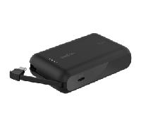 POWERBANK BELKIN BPB021HQBK BOOSTCHARGE 10,000 MAH CON CABLE INTEGRADO CHARGE USB-C 20W NEGRO BPB021HQBK