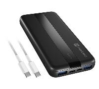 powerbank natec trevi slim qv2 10000mah 2xusb-a 18w + 1xusb-c 20w + cable usb-c