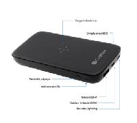 Bateria externa portatil power bank qi coolbox 10000mah negro