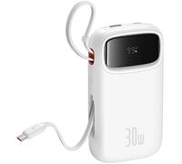 PowerBank QPow2 20000mAh (USB-A / USB-C + 2x Cables USB-C) 30W (Blanco) - BASEUS