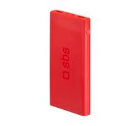 Powerbank SBS Fast Charge (10000 mAh - 2 USB - Rojo)