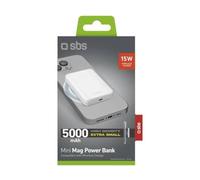 Powerbank SBS Mini MagSafe (Type-C - 15W - 5000 mAh - Blanco)