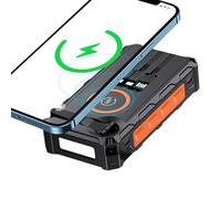 Powerbank Solar,Schnellladefähige Powerbank Mit Integrierter LED-Beleuchtung - Geräte Electrónica, Zusammenklappbarer Wasserdenser Akkupack Für Angeln Camping Reisen Und Haushaltsgebrauch