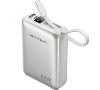 Powerbank Vention FHGN0 20000mAh 45W USB-C USB-A Cable Integrado Beige