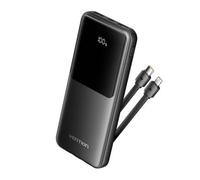 Powerbank Vention FHOB0 10000mAh 22.5W Negra Cable USB-C y Lightning