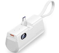 Powerbank Vention FHQW0 4800mAh Blanco 22.5W USB-C y Lightning Cables Integrados