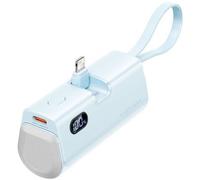 Powerbank Vention FHRL0 4800mAh 22.5W Azul con Cables Tipo C y Lightning Integrados