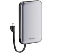 Power Bank 10000mah 20w Cable Type-c/lightning Negro Vention