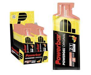 Powerbar - PowerGel Original - Strawberry-Banana - 24x41g - Gel energético alto en carbohidratos - Sodio - sin cafeína