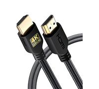PowerBear Cable HDMI 4K 2m | Alta velocidad, nylon trenzado y conectores de oro, 4K @ 60Hz, Ultra HD, 2K, 1080P, ARC y CL3 Clasificado | para el ordenador portátil, monitor, PS5, Xbox One y más