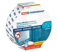 Powerbond Cinta de doble cara Espejos (38 mm x 5 m, Blanco)