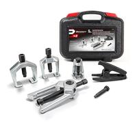 Powerbuilt 648626 - Juego de 6 piezas de servicio de extremo frontal 3 | El kit incluye rótula, barra de acoplamiento y extractores de brazo Pitman para quitar componentes de dirección y suspensión.