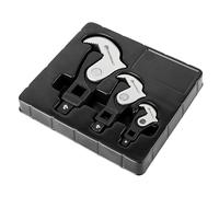 Powerbuilt Juego de 3 llaves para racores con resorte, llave ajustable, tamaño automático, llave universal, llave autoajustable, llave de agarre eléctrico, bandeja de almacenamiento - 642963