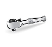 Powerbuilt Trinquete Stubby, mini llave de trinquete de 1/4 pulgadas, reversible 72 dientes, espacios reducidos, liberación rápida - 940478