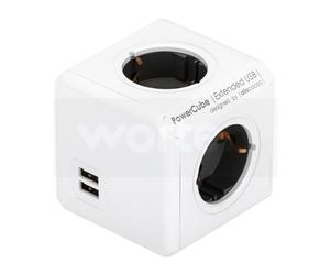 PowerCube ALLOCACOC Extended USB gris (Europa - 250V)