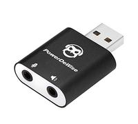 PowerDeWise Adaptador de Tarjeta de Sonido Externa USB con Conector de micrófono de 4 Pines para MacBook, Windows, Linux, Ordenador portátil, PC, PS4 - Adaptador de Audio USB-A Plug & Play