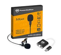 PowerDeWise Micrófono USB Tipo C Micrófono de Solapa Lavalier Omnidireccional con Tarjeta de Sonido diseñado para PC, micrófono MacBook, iPad para grabación