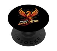 Powered by Ancient Myths Phoenix Fire Bird PopSockets PopGrip Adhesivo