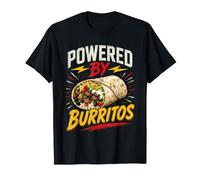Powered by Burritos Funny Burrito Saying Humor Joke Gag Camiseta