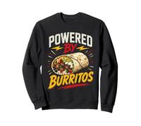 Powered by Burritos Funny Burrito Saying Humor Joke Gag Sudadera
