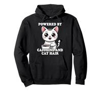 Powered by Caffeine and Cat Hair Sudadera con Capucha
