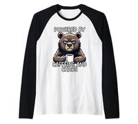 Powered by Caffeine and Chaos Camiseta Manga Raglan
