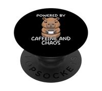 Powered by Caffeine and Chaos PopSockets PopGrip Adhesivo