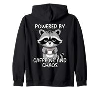 Powered by Caffeine and Chaos Sudadera con Capucha