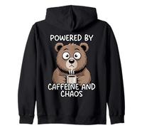 Powered by Caffeine and Chaos Sudadera con Capucha