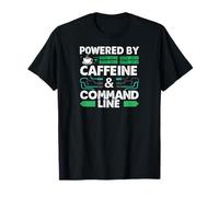 Powered by Caffeine & Command Line | Developer Admin Humor Camiseta
