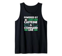 Powered by Caffeine & Command Line | Developer Admin Humor Camiseta sin Mangas