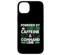 Powered by Caffeine & Command Line | Developer Admin Humor Carcasa para iPhone 14 Plus