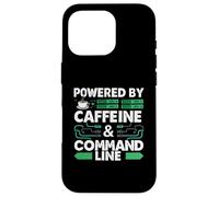 Powered by Caffeine & Command Line | Developer Admin Humor Carcasa para iPhone 16 Pro