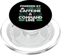 Powered by Caffeine & Command Line | Developer Admin Humor PopSockets PopGrip para MagSafe