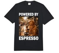 Powered by Coffee Amante del café y los Perros Comfort Colors Adult Heavyweight T-Shirt