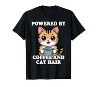 Powered by Coffee and Cat Hair Camiseta