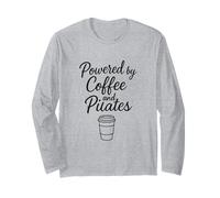 Powered By Coffee and Pilates - Regalo para hombres, mujeres y niños Manga Larga