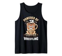 Powered by Coffee and Wrestling Camiseta sin Mangas