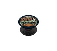 Powered by Coffee & Compost Funny Gardener PopSockets PopGrip Adhesivo