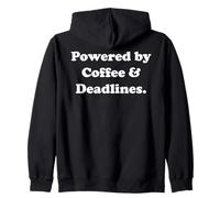 Powered By Coffee & Deadlines Motivation Funny Sudadera con Capucha