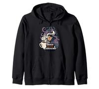 Powered by Coffee & Existential Dread Funny Tired Design Sudadera con Capucha