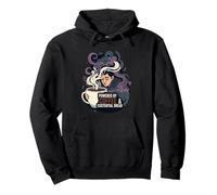 Powered by Coffee & Existential Dread Funny Tired Design Sudadera con Capucha