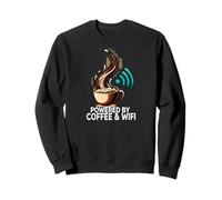 Powered by Coffee & WiFi Funny Caffeine Internet Lover Sudadera