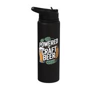 Powered By Craft Beer Hops - Vaso de cebada Stainless Steel Insulated Water Bottle