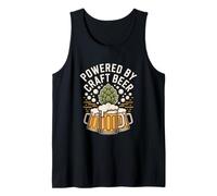 Powered by Craft - Taza de Cerveza Hop Camiseta sin Mangas