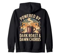 Powered by Dark Roast & Dawn Chorus Aves y café Sudadera con Capucha