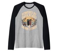 Powered by Dark Roast Dawn Chorus Birdwatching Camiseta Manga Raglan