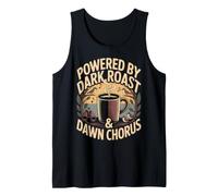 Powered by Dark Roast Dawn Chorus Birdwatching Camiseta sin Mangas