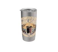 Powered by Dark Roast Dawn Chorus Birdwatching Vaso térmico de acero inoxidable de doble pared